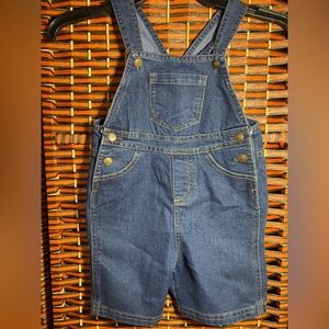 American Hawk Toddler Denim Overalls Shorts Size 3T Adjustable Strap